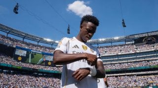 Vinicius, antes del partido ante el Borussia Dortmund. (EFE)
