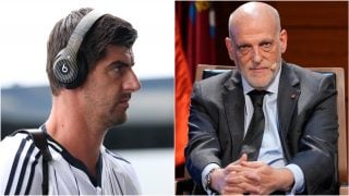 Courtois y Tebas.