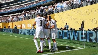 Real Madrid celebrando un gol en el Mundial de Clubes. (Getty Images)
