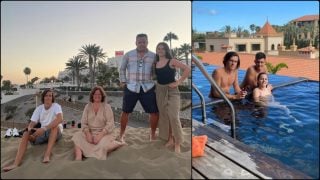Álvaro Carreras junto a sus padres y hermanos durante las vacaciones familiares. (Instagram: Álvaro Carreras)