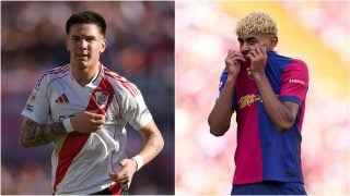 Mastantuono y Lamine Yamal. (Getty Images)