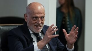 Tebas, en un ato con la Liga. (Europa Press)