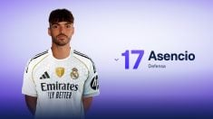 Asencio con su nuevo dorsal. (Realmadrid.com)