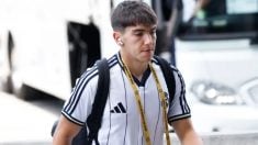 Mario Martín en una concentración con el primer equipo. (Real Madrid)