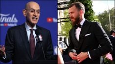 Adam Silver y el Chacho Rodríguez. (Getty)