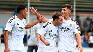 Los jugadores del Castilla celebran un gol. (Realmadrid.com)