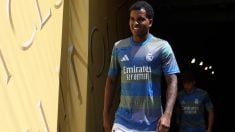 Rodrygo Goes durante el partido contra el PSG en el Mundial de Clubes. (Getty)