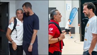 Scariolo junto al Chacho y Llull.