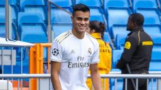 Reinier Jesus, durante su presentación como jugador del Real Madrid. (Europa Press).