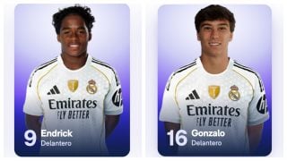 Endrick y Gonzalo, con sus respectivos dorsales. (Real Madrid)