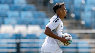 Rachad Fettal celebra su último tanto con el Castilla. (Real Madrid)