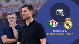 Xabi Alonso, entrenador del Real Madrid, y Thomas Silberberger, entrenador del Tirol.