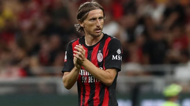 Luka Modric, en su debut oficial con el Milan