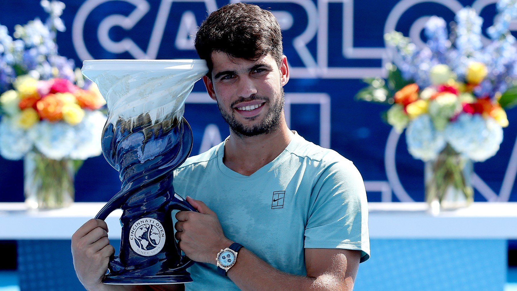 El Madrid felicita a Alcaraz por ganar el Masters 1.000 de Cincinnati: «Enhorabuena por un nuevo título»
