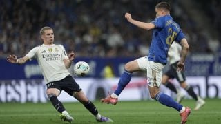 Mastantuono en el Oviedo-Real Madrid. (Getty)