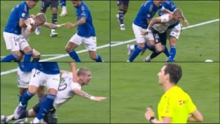 Así fue el penalti del Oviedo a Mastantuono.