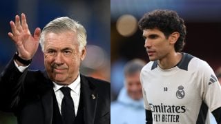 Carlo Ancelotti y Jesús Vallejo. (Getty)
