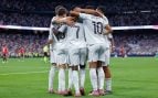 El Real Madrid celebrando un gol en el Santiago Bernabéu. (Europa Press)