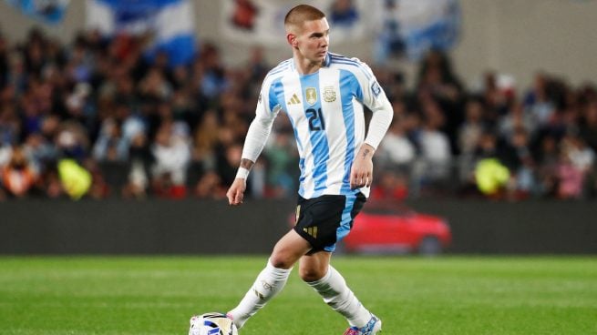Franco Mastantuono, en el partido ante Venezuela
