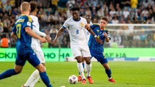 Aurélien Tchouaméni, en el Ucrania-Francia. (Getty)