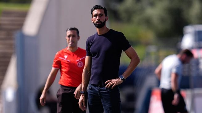 Álvaro Arbeloa, durante un partido de pretemporada ante el Andorra.