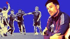 Xabi Alonso y sus jugadores.