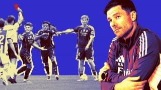 Xabi Alonso y sus jugadores.
