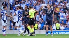 Huijsen fue expulsado en Anoeta. (EP)