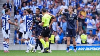 Huijsen fue expulsado en Anoeta. (EP)