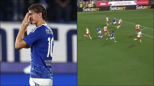 Nico Paz marca un golazo con el Como.