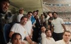 La plantilla Real Madrid de baloncesto, en el Santiago Bernabéu