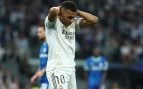 Kylian Mbappé se lamenta en una ocasión en el Real Madrid-Marsella. (Europa Press)