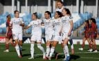 El Real Madrid femenino celebrando la goleada al Dépor. (RM)