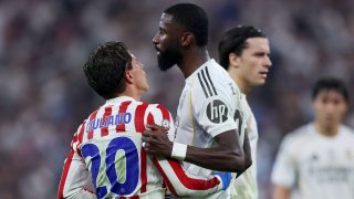 Rüdiger junto a Giuliano durante un derbi. (Getty)