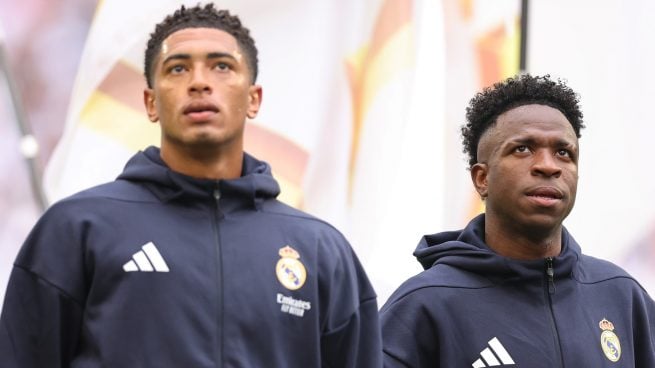 Jude Bellingham y Vinicius, con el Real Madrid. (Getty Images)