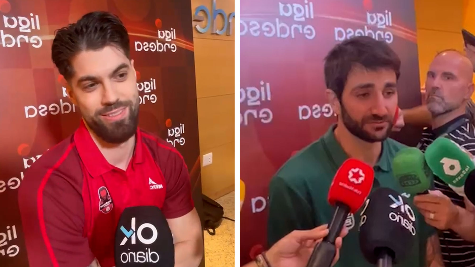 Ricky Rubio y Santi Yusta desean suerte a Scariolo en el Real Madrid