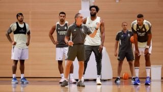 Scariolo durante un entrenamiento en Valdebebas.