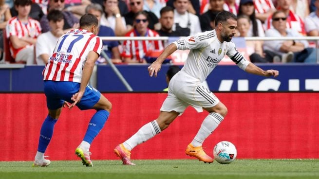 Carvajal, en el Atlético-Real Madird. (RM)