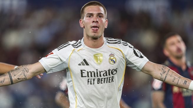 Mastanuono celebrando un gol con el Real Madrid. (Europa Press)