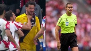 La agresión de Koke a Batalla y Alberola Rojas.