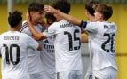 El Real Madrid celebrando uno de los goles al Kairat en la Youth League. (RM)