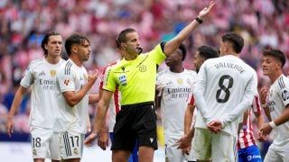 Alberola Rojas, en el Atlético de Madrid-Real Madrid. (Getty)