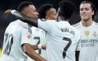 Mbappé y Vinicius Junior celebrando uno de los goles del Real Madrid-Villarreal. (Europa Press)
