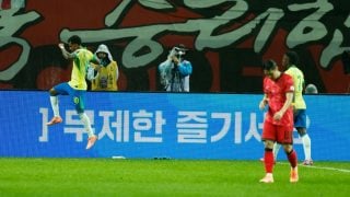 Rodrygo celebra un gol contra Corea del Sur.
