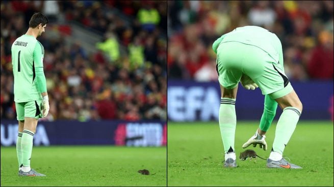 Thibaut Courtois, en el Gales-Bélgica. (Getty Images)