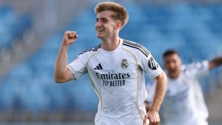 Palacios celebra su gol. (Real Madrid)