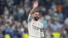 Carvajal, durante un partido del Real Madrid. (Getty)