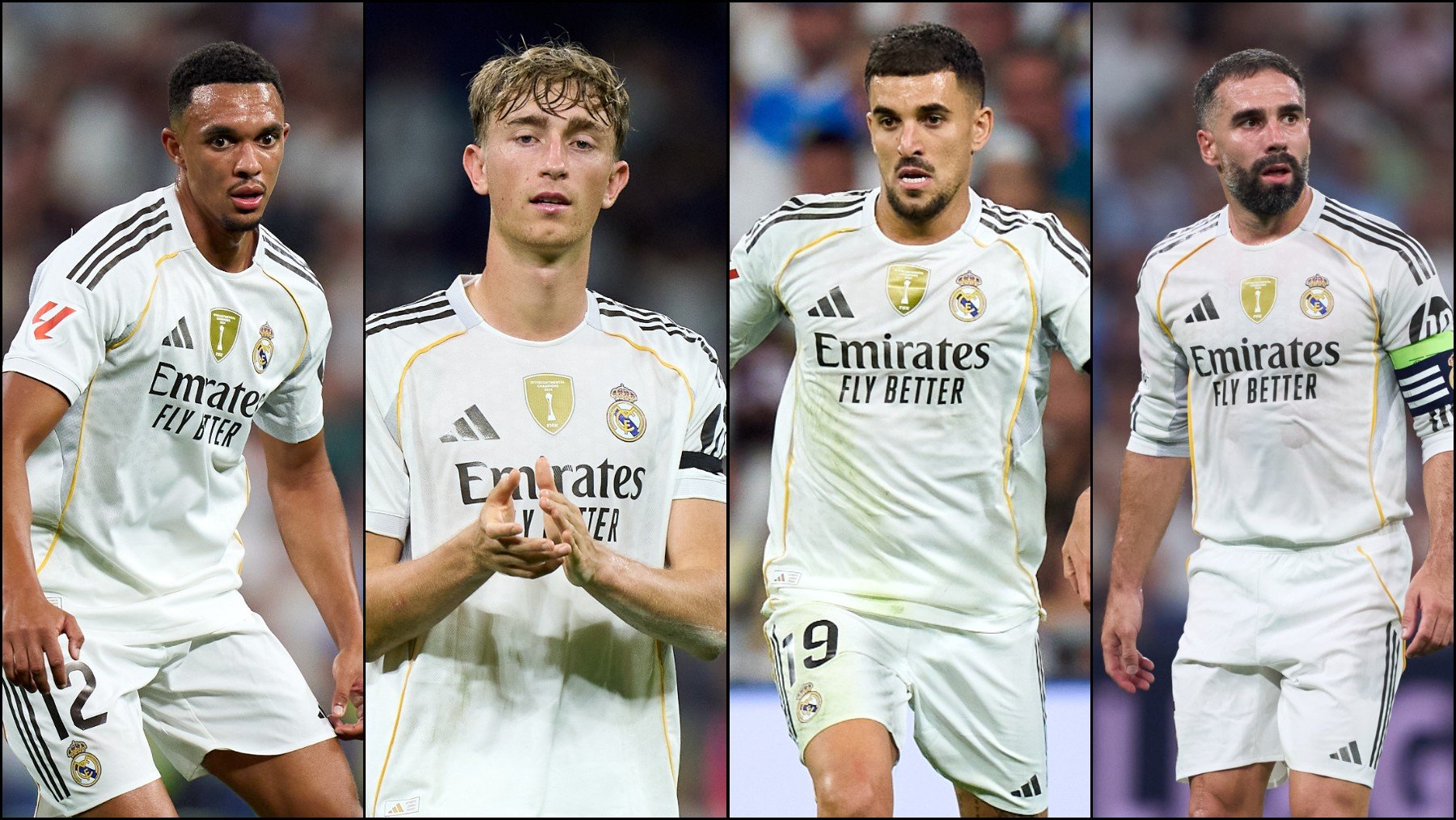 Huijsen, Carvajal, Trent y Ceballos también llegan al Clásico