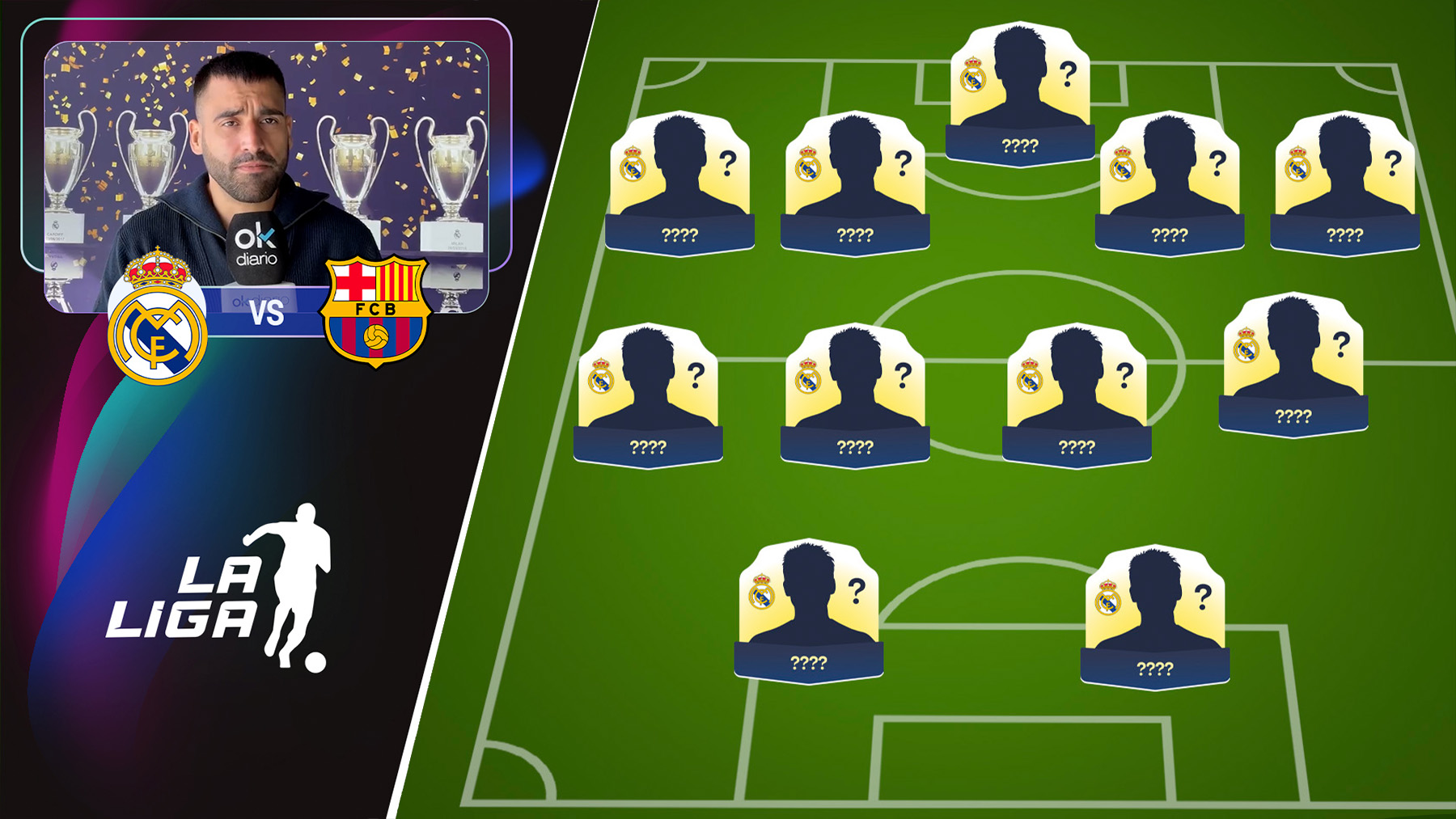 Alineación del Real Madrid contra el Barcelona: la duda está en el costado derecho
