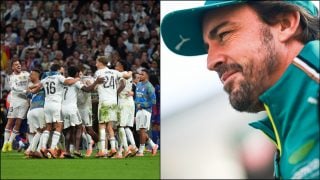 Alonso y el Real Madrid celebrando su victoria en el Clásico. (Getty)